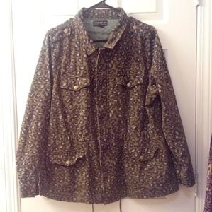 Green Leopard Coat